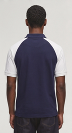 Raglan Polo T-Shirt - Navy &White | Regular Fit